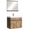 Badplaats B.V. Mobile da Bagno Montreal 02 60cm Rovere Marrone - Armadio mobiletto lavabo Mobili Armadietto