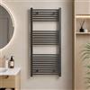OGOMONDO Termoarredo Bagno Scaldasalviette Acciaio Radiatore Calorifero Termosifone Nero Opaco