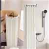 HLTQL Set di Tende da Doccia con Asta Pieghevole，Tenda da Doccia Pieghevole con Asta Tenda Telescopica Doccia, Tende per Doccia Shower Curtain(B,Curtain/W100*H180)