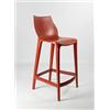 Mahi Mahi - Set 2 Sgabelli Cucina Design Moderno in Polipropilene Colorato - H 66 - Rosso Ruggine