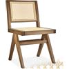tectake® Sedia da pranzo senza braccioli, Sedie Cucina design retro, Poltroncina schienale largo, rattan ad intreccio viennese, struttura in legno massiccio, vernice protettiva - Rovere Chiaro
