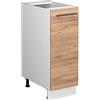 Vicco Armadio cucina dispensa alto Fame-Line, Rovere dorato, 30 cm senza piano di lavoro, per la combinazione con altri moduli della serie Fame-Line