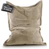 Lumaland Pouf Classic XXL Cord | Grande Pouf XXL con morbida struttura a coste - ideale per divano e poltrona, per soggiorno, camera da letto & Co. - 380 l, 140 x 180 cm