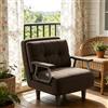 Fabulcozy Poltrona convertibile a 1 posto, divano con riscaldatore, letto 4 in 1, divano letto convertibile, schienale regolabile in 5 posizioni, con cuscino, 60 x 58 x 77 cm