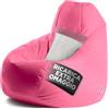 Avalon - Puff Poltrona Sacco XXL Jive Deluxe Sfoderabile, Pouf Sacco di Qualità Sartoriale, Bean Bag per Sedersi Ergonomico, Tessuto Antistrappo Impermeabile, Made in Italy(95x135cm-Rosa)