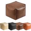 QSZTJJ Poggiapiedi, Poggiapiedi Divano quadrato, Puffo Imbottito in Tessuto Tecnico Resistente e Antistrappo, Comodo e Impermeabile,morbido sgabello imbottito pieghevole da 40 cm (Dark brown,1PC)