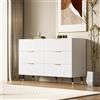 Moimhear Elegante credenza dal design moderno, cassettiera con cassetti e molto spazio (bianco)