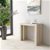 VE.CA.s.r.l. VE.CA-ITALY TAVOLO CONSOLLE ALLUNGABILE FINO A 2 MT CUCINA, IN DIVERSE COLORAZIONI, ARREDO CUCINA, ARREDO CASA (QUERCIA)