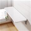 OHMG Tavolo da Muro Pieghevole - Tavolo da Pranzo, Scrivania a Ribalta per Ufficio, Cucina, Sala da Pranzo (Bianco - 60 * 30 * 1.6cm)