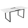 Trdlpyn Tavolo da Pranzo Allungabile 140/180x80x75 cm, Tavolo da Cucina Salvaspazio, tavolo Telescopico per 8-10 persone, Piano del tavolo in marmo
