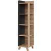 Vicco Mensola da bagno Karen, Sonoma/antracite, 30 x 128 cm con 4 scomparti, per la conservazione di accessori da bagno e combinabile