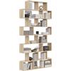 KUBUTKU Grande scaffale da parete Libreria con 16 scomparti 240,2 x 123,6 x 18 cm (Sonoma)