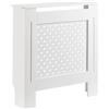 Toboli Copritermosifoni in legno bianco 78 x 19 x 82 cm, copri termosifone in MDF, pannello in legno per radiatori, elegante mobile copritermosifone