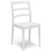 REDÒKASA Sedia in polipropilene modello REA, MADE IN ITALY, impilabile, resistente ai raggi UV, design classico paesano ideale per sala da pranzo, cucina, bar, ristoranti, veranda o giardino (Bianco, 1)