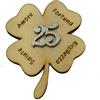 DLM Bomboniere DLM-27252 (Kit 12 Pezzi) Calamita Magnete Segnaposto Quadrifoglio 25 Anniversario Nozze Matrimonio Portafortuna bomboniera