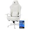 Dowinx Sedia da gaming da ufficio, portata 200 kg, ergonomica, con braccioli 4D e supporto lombare, altezza regolabile per gamer Esport, colore bianco