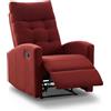 Marvin Poltrona Relax Reclinabile Manuale con Poggiapiedi Solena, Schienale Regolabile Seduta Ergonomica in Tessuto per Arredo Salotto, Soggiorno e Ufficio (Bordeaux)