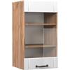 Vicco Mobile da cucina in vetro Fame-Line, Bianco rustico, 40 cm, per la combinazione con altri moduli della serie Fame-Line