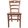 Sedam Srl Sedia Cuore, in Legno Massello, Vari Colori e Sedute disponibili, Alta Qualità (Miele, Massello) ORDINE MINIMO 2 SEDIE