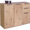 Totò Piccinni Toto Piccinni Mobile Contenitore Base Multiuso 3 Ante e 2 Cassetti (Rovere Artisan)