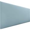 DHOME Testiera Imbottita Liscia in Similpelle Altezza 70CM Spessore 4cm e 8cm per Parete Acustica Testate Letto Pannello Fonoassorbente Camera da Letto (Similpelle Celeste, 160cm, Spessore 4cm)