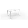 FBasic Scrivania Operativa Ufficio - Struttura metallo BIANCO e Piano legno BIANCO - 120x80x74