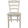 Sedam Srl Sedia Cuore, in Legno Massello, Vari Colori e Sedute disponibili, Alta Qualità (Avorio, Massello) ORDINE MINIMO 2 SEDIE