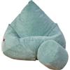 Slevobox Pouf Poltrona Sacco con Poggiapiedi Menta 95x95x120 cm - Poltrona Pouf Sacco XXL - Morbido e Confortevole - Bean Bag per Adulti e Bambini - Fodera Lavabile - Mobili per Soggiorno