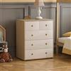 Junior Vida Neptune Cassettiera con 5 Cassetti, per Camera da Letto e Bambini (Bianco e Rovere), Altezza 76 x Larghezza 64.5 x Profondità 40 cm Circa