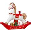 Magie di Natale Base per Albero di Natale Cavallo a Dondolo in poliresina per Decorazioni Natalizie (90 cm)