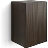 Mobili Fiver, Pensile cubo con anta, Iacopo, Noce Scuro, Nobilitato, Pensile per Ingresso, Soggiorno, Ufficio, Made in Italy