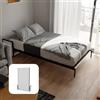 Wallbedking Letto A Scomparsa Studio Verticale 120x190 cm con Pistoni a Gas, Telaio Metallico Robusto, Capacità 300 kg, Ideale per Stanze Piccole o Monolocali, Salvaspazio, Materasso Non Incluso