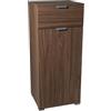 milani home - armadietto 1 anta e 1 cassetto 45 x 38 x 103 cm, marrone, truciolare bilaminato, Made in Italy