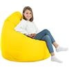 Italpouf Poltrona Sacco XL, Interno, Ecopelle, Adulti e Bambini, Riempimento Perle Polistirolo, Solare, 115x90 cm
