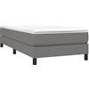 vidaXL Struttura Letto a Rete a Molle Grigio Scuro 90x190 cm Tessuto