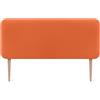 DHOME Testiera Imbottita Liscia Arrotondata in Similpelle con Gambe per Parete Acustica Testate Letto Fonoassorbenti Camera da Letto (Arancione, 150cm)