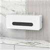 Generic Scatola portaoggetti da parete in legno massello, per router WiFi, per gestione dei cavi (Svart, 80 x 20 x 13 cm)