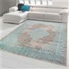 Merinos Tappeto moderno con ornamenti d'epoca in turchese grigio Größe 200 x 290 cm