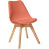 ATMOSPHERA CREATEUR D'INTERIEUR - Sedia baya terracotta rosa gambe in faggio