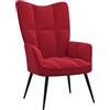ZQQLVOO Divano singolo Sedia TV Sedia Poltrona Relax Rosso Vino in Velluto Sedile ergonomico Adatta alla camera da letto, al soggiorno 61 x 70 x 96.5 cm