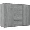 vidaXL Credenza Grigio Sonoma 88x30x65 cm in Legno Multistrato