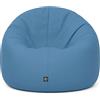 PATCH HOME Patchhome - Pouf 2 in 1, cuscino da pavimento, poltrona a sacco da gaming, per adulti e bambini, con imbottitura (Ø 145 cm, grigio-azzurro)
