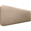 DHOME Testata Imbottita Liscia Arrotondata in Similpelle per Parete Acustica Testate Fonoassorbenti Testiera Letto Camera da Letto (Champagne, 160cm)