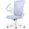 naspaluro Sedia da Ufficio, Sedia Ufficio Ergonomica, Poltrona Ufficio con 90° Bracciolo Regolabile, Sedia scrivania Traspirante con Supporto Lombare, Viola