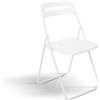 PAZZO DESIGN Sedia Pieghevole Peter, Set Da 6 Sedie, Bianco, Sedie Polipropilene, Sedia Cucina, Sedia Sala Da Pranzo, Struttura Metallo - id_2077