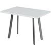Vicco tavolo da pranzo allungabile Tisko, Bianco/Grigio, 160 x 80 cm con piano d'appoggio allungabile, estendibile fino a 160 cm con prolunga integrata