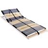 vidaXL Rete a Doghe 7 Zone senza Materasso con 42 Doghe 90x200 cm