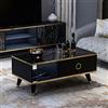 Homidea Sophia - Tavolino da salotto, moderno (tavolino da caffè, design alla moda, colore: nero)