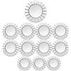 Natale 12 sottopiatti Argento in plastica Rigida Tondo 33 cm Bordo Ondulato cenone sotto Piatto