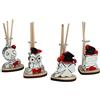 DLM Bomboniere DLM-A259 Bomboniere 6 Profumatori con 6 scatole Regalo e 6 Profumi Diffusori Laurea su Base Cuore Pergamena Mappamondo Gufetto Quadrifoglio Portafortuna Cappello Laurea per Laureato laureata